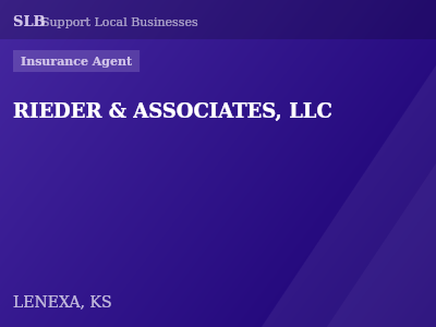 RIEDER & ASSOCIATES, LLC — Insurance Agent in LENEXA, KS