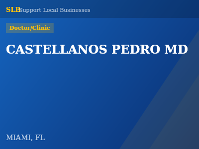 CASTELLANOS PEDRO MD — Doctor/Clinic in MIAMI, FL