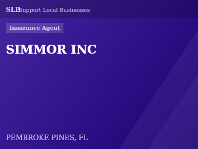 SIMMOR INC — Insurance Agent in PEMBROKE PINES, FL