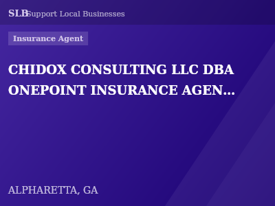 CHIDOX CONSULTING LLC DBA ONEPOINT INSURANCE AGENCY — Insurance Agent in ALPHARETTA, GA