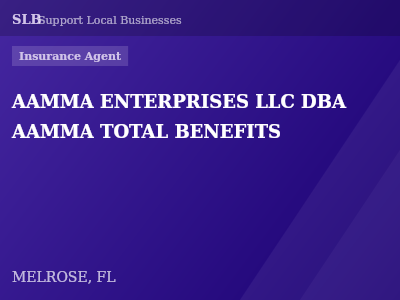AAMMA ENTERPRISES LLC DBA AAMMA TOTAL BENEFITS — Insurance Agent in MELROSE, FL