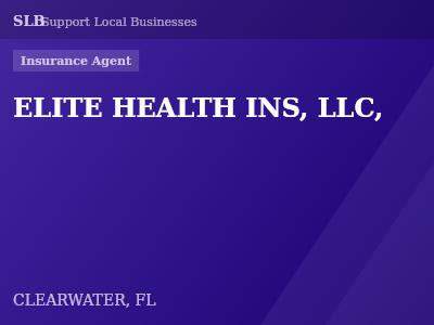 ELITE HEALTH INS, LLC, — Insurance Agent in CLEARWATER, FL