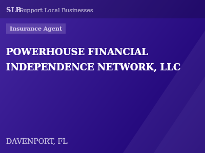 POWERHOUSE FINANCIAL INDEPENDENCE NETWORK, LLC — Insurance Agent in DAVENPORT, FL