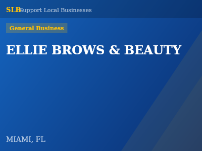 ELLIE BROWS & BEAUTY — General Business in MIAMI, FL
