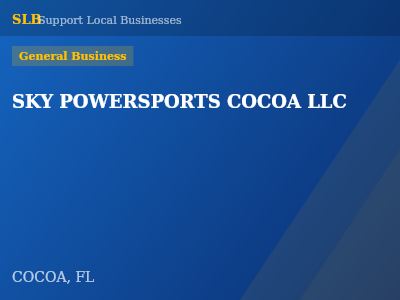 SKY POWERSPORTS COCOA LLC — General Business in COCOA, FL