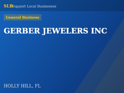 GERBER JEWELERS INC — General Business in HOLLY HILL, FL