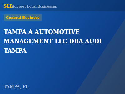 TAMPA A AUTOMOTIVE MANAGEMENT LLC DBA AUDI TAMPA — General Business in TAMPA, FL