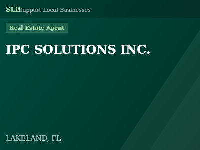 IPC SOLUTIONS INC. — Real Estate Agent in LAKELAND, FL
