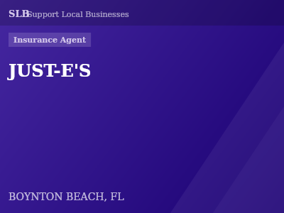 JUST-E'S — Insurance Agent in BOYNTON BEACH, FL