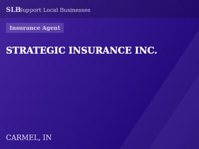 STRATEGIC INSURANCE INC. — Insurance Agent in CARMEL, IN