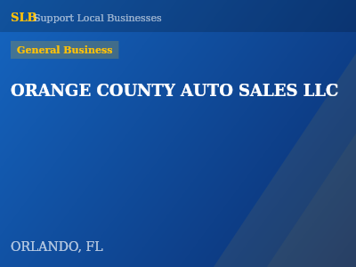 ORANGE COUNTY AUTO SALES LLC — General Business in ORLANDO, FL