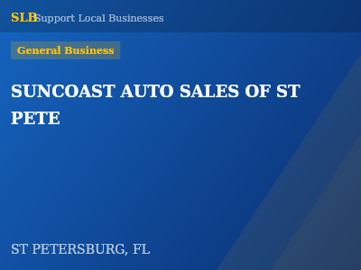 SUNCOAST AUTO SALES OF ST PETE — General Business in ST PETERSBURG, FL