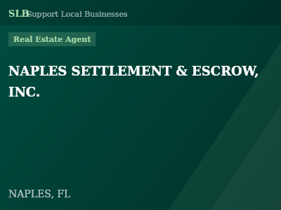 NAPLES SETTLEMENT & ESCROW, INC. — Real Estate Agent in NAPLES, FL