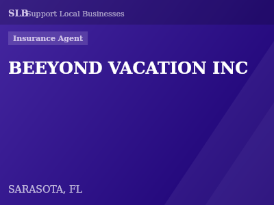 BEEYOND VACATION INC — Insurance Agent in SARASOTA, FL