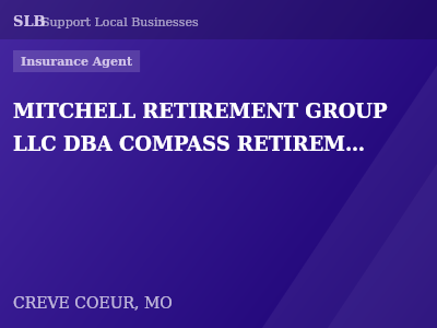 MITCHELL RETIREMENT GROUP LLC DBA COMPASS RETIREMENT SOLUTIONS, — Insurance Agent in CREVE COEUR, MO
