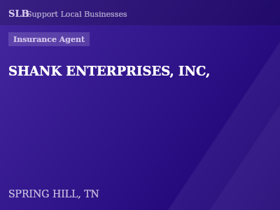 SHANK ENTERPRISES, INC, — Insurance Agent in SPRING HILL, TN