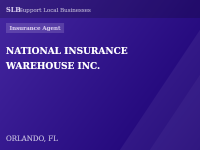 NATIONAL INSURANCE WAREHOUSE INC. — Insurance Agent in ORLANDO, FL