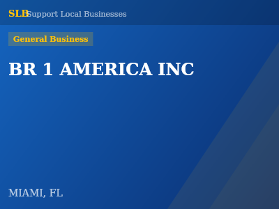 BR 1 AMERICA INC — General Business in MIAMI, FL