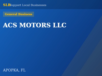 ACS MOTORS LLC — General Business in APOPKA, FL