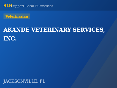 AKANDE VETERINARY SERVICES, INC. — Veterinarian in JACKSONVILLE, FL