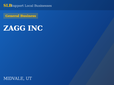 ZAGG INC — General Business in MIDVALE, UT