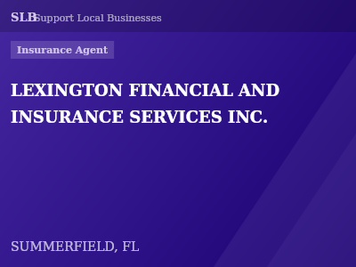 LEXINGTON FINANCIAL AND INSURANCE SERVICES INC. — Insurance Agent in SUMMERFIELD, FL
