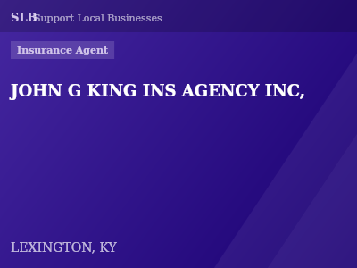 JOHN G KING INS AGENCY INC, — Insurance Agent in LEXINGTON, KY