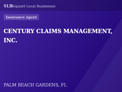 CENTURY CLAIMS MANAGEMENT, INC. — Insurance Agent in PALM BEACH GARDENS, FL