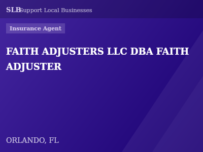 FAITH ADJUSTERS LLC DBA FAITH ADJUSTER — Insurance Agent in ORLANDO, FL
