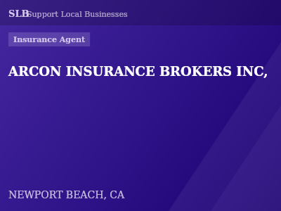 ARCON INSURANCE BROKERS INC, — Insurance Agent in NEWPORT BEACH, CA