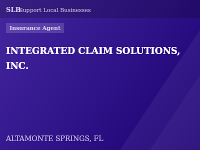 INTEGRATED CLAIM SOLUTIONS, INC. — Insurance Agent in ALTAMONTE SPRINGS, FL