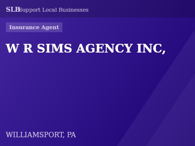 W R SIMS AGENCY INC, — Insurance Agent in WILLIAMSPORT, PA