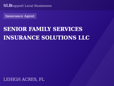 SENIOR FAMILY SERVICES INSURANCE SOLUTIONS LLC — Insurance Agent in LEHIGH ACRES, FL