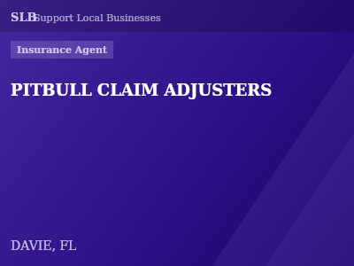 PITBULL CLAIM ADJUSTERS — Insurance Agent in DAVIE, FL