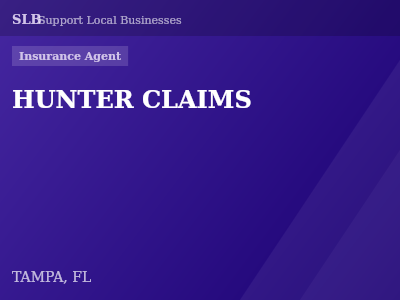 HUNTER CLAIMS — Insurance Agent in TAMPA, FL