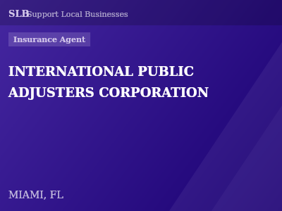 INTERNATIONAL PUBLIC ADJUSTERS CORPORATION — Insurance Agent in MIAMI, FL