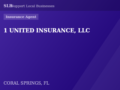 1 UNITED INSURANCE, LLC — Insurance Agent in CORAL SPRINGS, FL