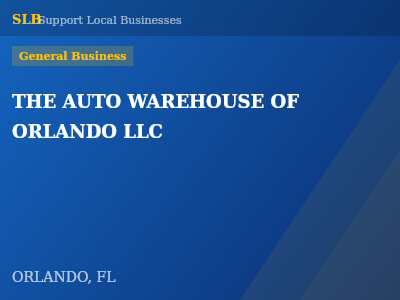 THE AUTO WAREHOUSE OF ORLANDO LLC — General Business in ORLANDO, FL