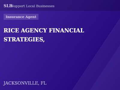 RICE AGENCY FINANCIAL STRATEGIES, — Insurance Agent in JACKSONVILLE, FL