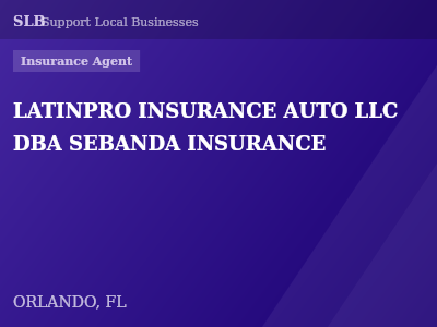 LATINPRO INSURANCE AUTO LLC DBA SEBANDA INSURANCE — Insurance Agent in ORLANDO, FL
