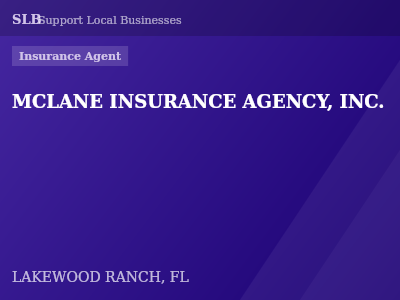 MCLANE INSURANCE AGENCY, INC. — Insurance Agent in LAKEWOOD RANCH, FL