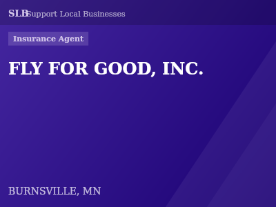 FLY FOR GOOD, INC. — Insurance Agent in BURNSVILLE, MN