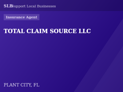 TOTAL CLAIM SOURCE LLC — Insurance Agent in PLANT CITY, FL
