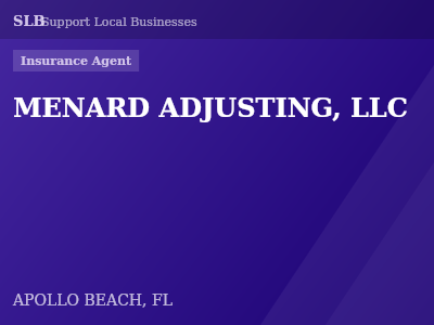 MENARD ADJUSTING, LLC — Insurance Agent in APOLLO BEACH, FL