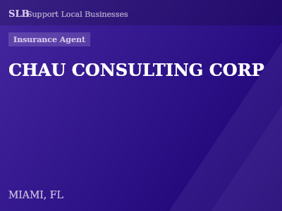 CHAU CONSULTING CORP — Insurance Agent in MIAMI, FL