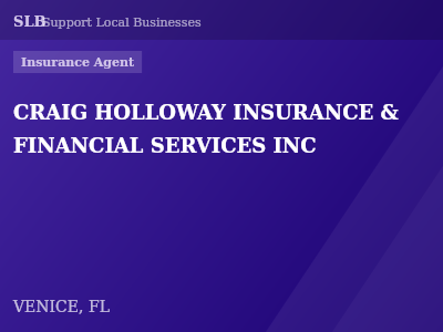 CRAIG HOLLOWAY INSURANCE & FINANCIAL SERVICES INC — Insurance Agent in VENICE, FL