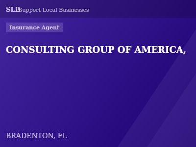 CONSULTING GROUP OF AMERICA, — Insurance Agent in BRADENTON, FL