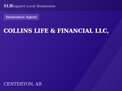 COLLINS LIFE & FINANCIAL LLC, — Insurance Agent in CENTERTON, AR