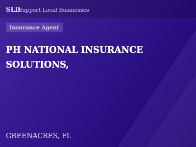 PH NATIONAL INSURANCE SOLUTIONS, — Insurance Agent in GREENACRES, FL