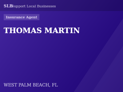 THOMAS MARTIN — Insurance Agent in WEST PALM BEACH, FL